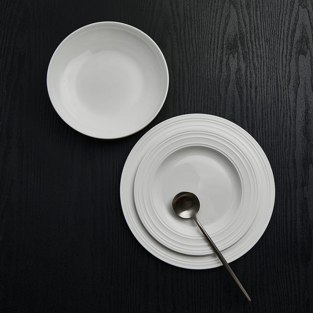 Swirl Bone 12 Piece Dinnerware Set with Pasta Bowls, Service for 4