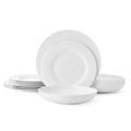 Lucerne White 12 Piece Dinnerware Pasta Bowl Set, Service for 4