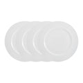 Trellis White Set of 4 Dinner Plates